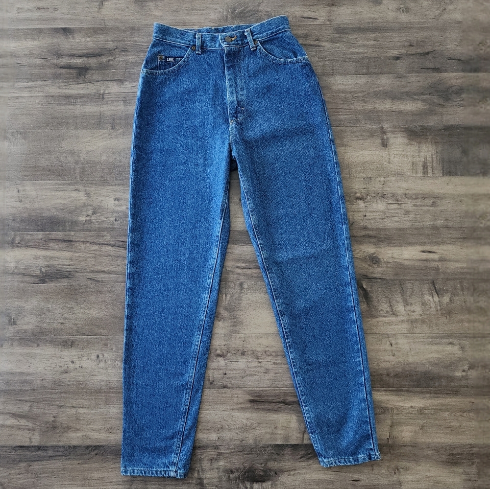 VTG Lee Relaxed Fit Tapered Leg Blue Jeans Women's Size 10 Long NWT - Picture 2 of 16